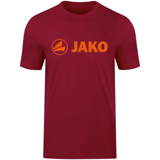 Afbeeldingen van T-shirt Promo wijnrood/fluo oranje
